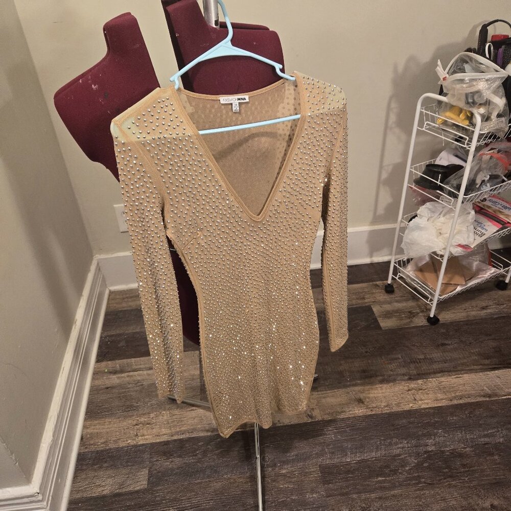 sparkly sheer dress